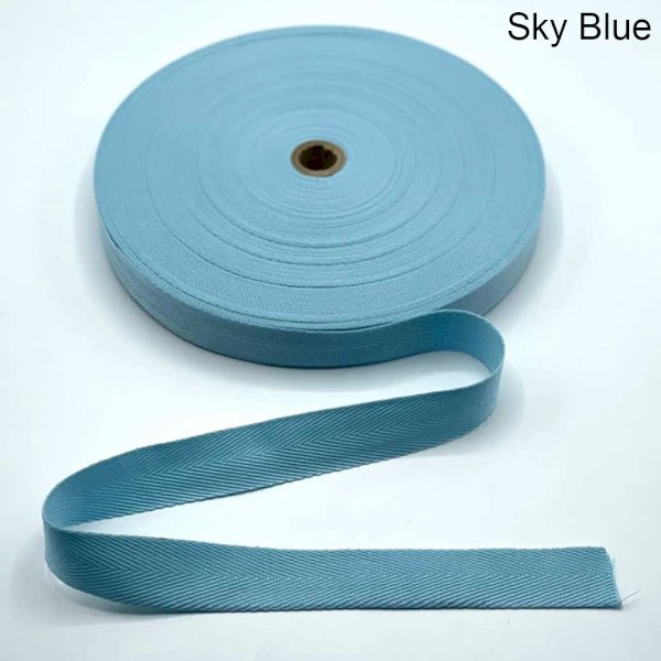 10m Acrylic Herringbone Twill Sew Cotton Binding Apron Webbing Strap Tape