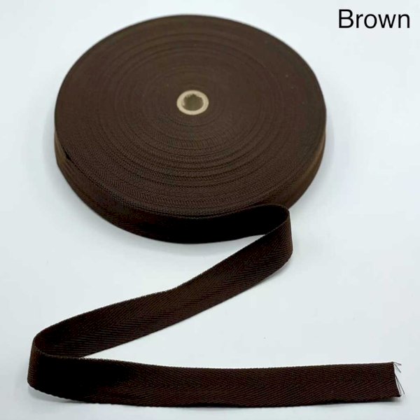 10m Acrylic Herringbone Twill Sew Cotton Binding Apron Webbing Strap Tape