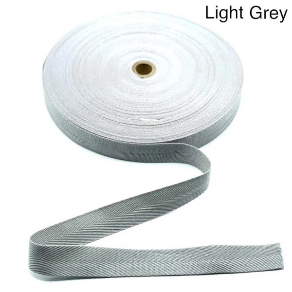 10m Acrylic Herringbone Twill Sew Cotton Binding Apron Webbing Strap Tape