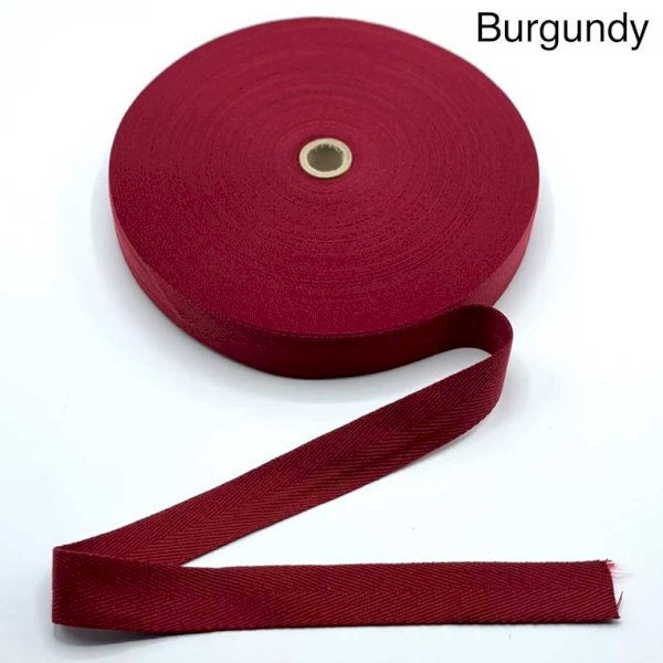 10m Acrylic Herringbone Twill Sew Cotton Binding Apron Webbing Strap Tape