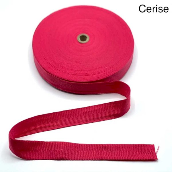 10m Acrylic Herringbone Twill Sew Cotton Binding Apron Webbing Strap Tape