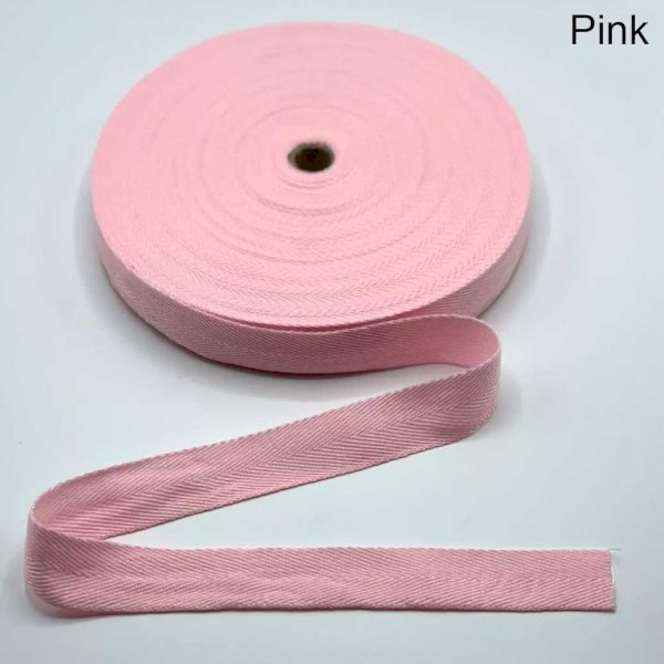 10m Acrylic Herringbone Twill Sew Cotton Binding Apron Webbing Strap Tape