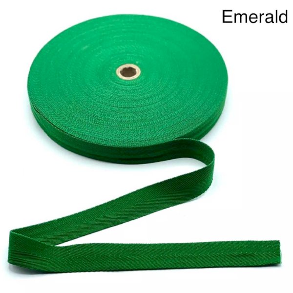 10m Acrylic Herringbone Twill Sew Cotton Binding Apron Webbing Strap Tape