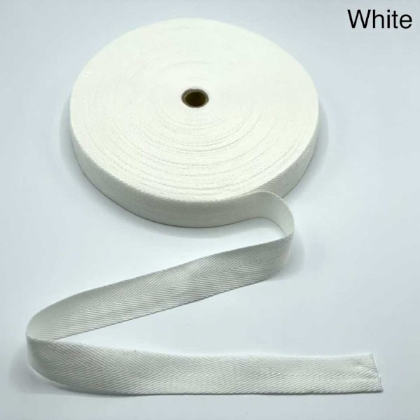 10m Acrylic Herringbone Twill Sew Cotton Binding Apron Webbing Strap Tape