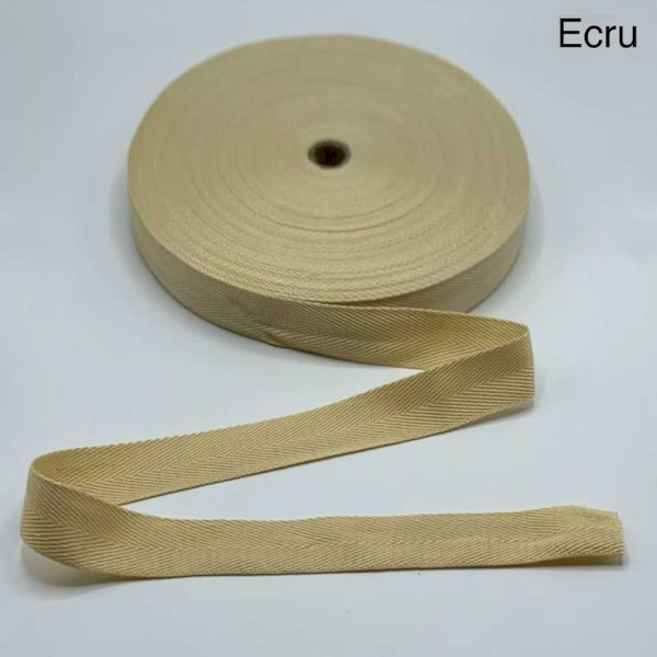 10m Acrylic Herringbone Twill Sew Cotton Binding Apron Webbing Strap Tape