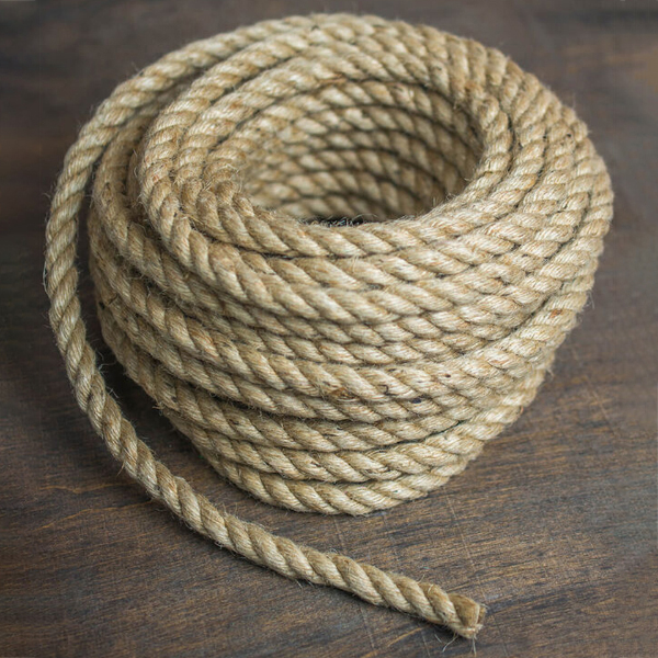 10m Natural Twisted Jute Hessian Braided Rope Boating Sash & Garden Decking