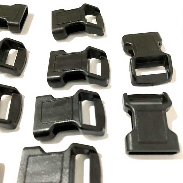 10mm Black Delrin Plastic Side Squeeze Release Buckle