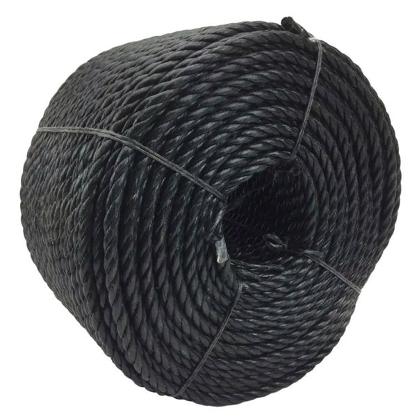 10mm Black Polypropylene 3 Strand Nylon Rope For Marine & Domestic Uses