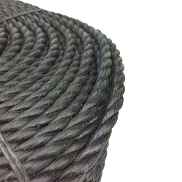 10mm Black Polypropylene 3 Strand Nylon Rope For Marine & Domestic Uses