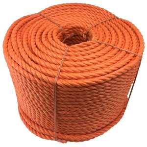 10mm Orange Polypropylene 3 Strand Nylon Rope For Marine & Domestic Uses