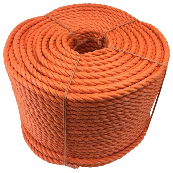 10mm Orange Polypropylene 3 Strand Nylon Rope For Marine & Domestic Uses