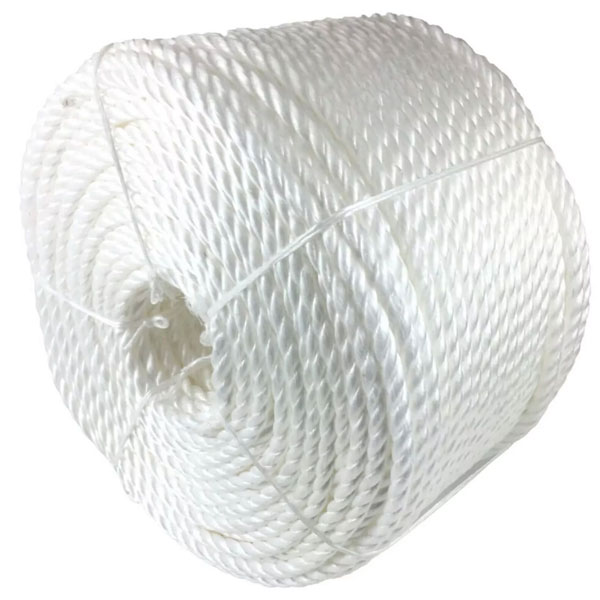 10mm White Polypropylene 3 Strand Nylon Rope For Marine & Domestic Uses