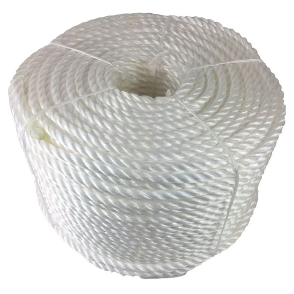 10mm White Polypropylene 3 Strand Nylon Rope For Marine & Domestic Uses