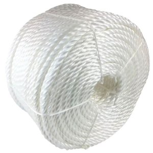 10mm White Polypropylene 3 Strand Nylon Rope For Marine & Domestic Uses