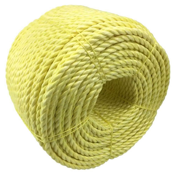 10mm Yellow Polypropylene 3 Strand Nylon Rope For Marine & Domestic Uses