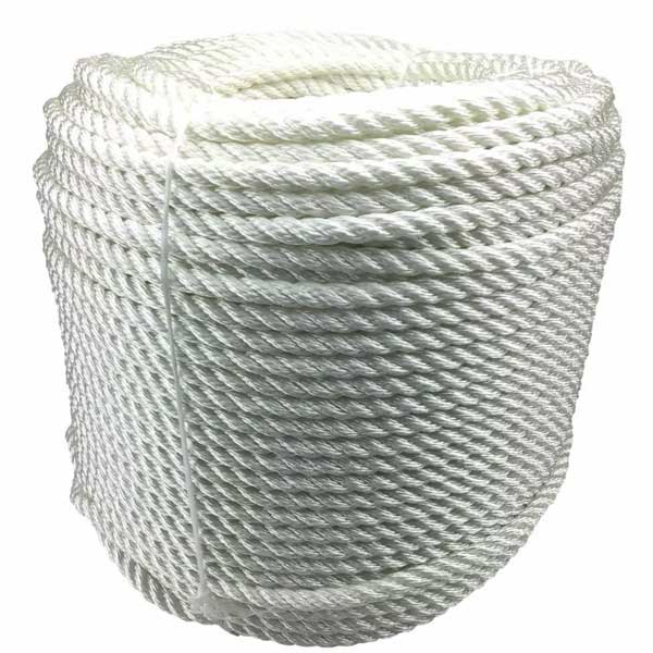 3 Strand White 10mm Nylon Rope Mooring & Anchoring