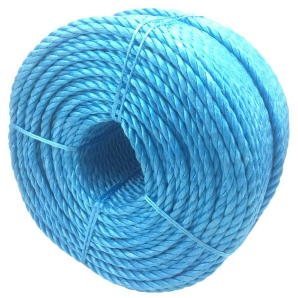 3 Strand Blue 12mm Thick Polypropylene Rope Coil Nylon Lightweight 