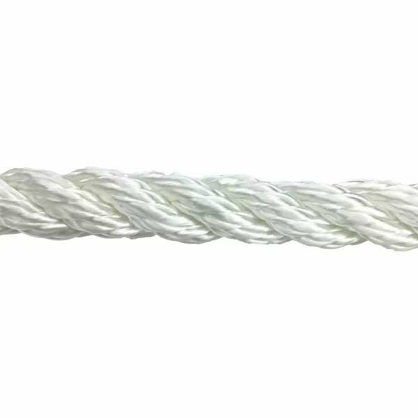 3 Strand White 12mm Nylon Rope Mooring & Anchoring 