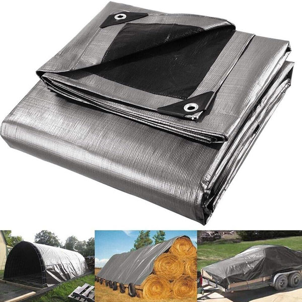 140GSM Waterproof Silver Heavy Duty Tarpaulin Cover Ground Sheet 