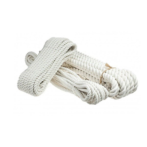 15m Long Untreated Sash Cord White Twine 3 Strand Natural Cotton Rope For Washing Clothes