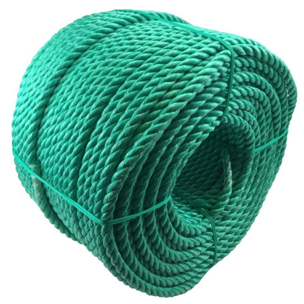 3 Strand Polypropylene 16mm Green Coil Nylon Lightweight Rope