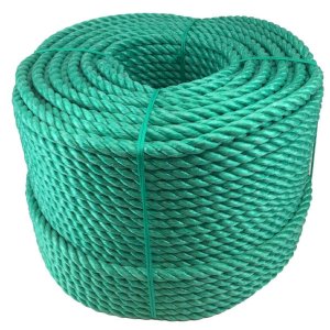 3 Strand Polypropylene 16mm Green Coil Nylon Lightweight Rope