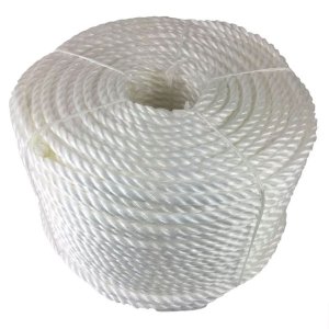 3 Strand Polypropylene 16mm White Coil Nylon Lightweight Rope