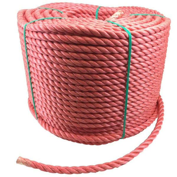 18mm Red Polypropylene 3 Strand Tough Rope Nylon Lightweight Coil 