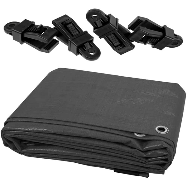 200 GSM Heavy Duty Reinforced Waterproof Tarpaulin Cover with 4 Tarp Clips