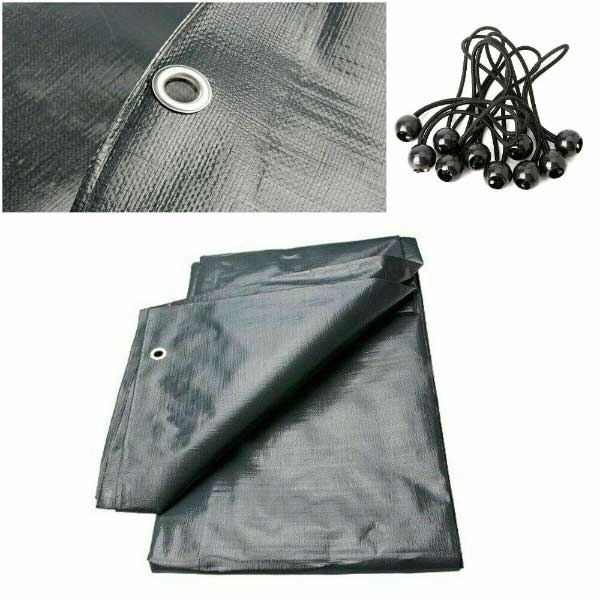200GSM Heavy Duty Grey Tarpaulin Multipurpose Protective Sheets