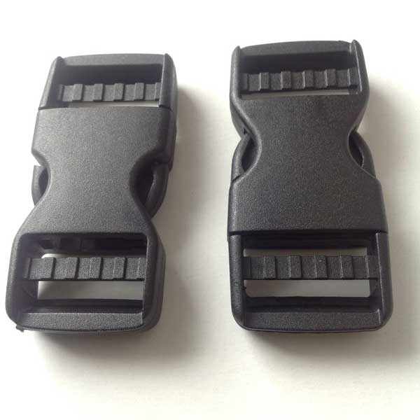 25mm Dual Adjust Black Plastic Side Release Buckles