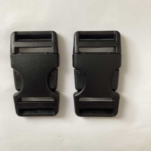 25mm Dual Adjust Black Plastic Side Release Buckles