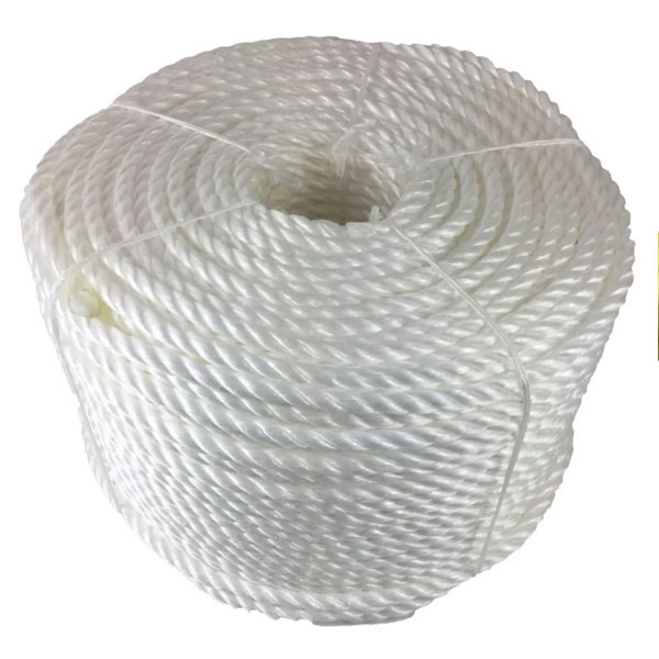  3 Strand Polypropylene 12mm Thick White Rope Coil Nylon Lightweight 