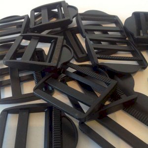 50mm Black Plastic Ladderlock Buckles