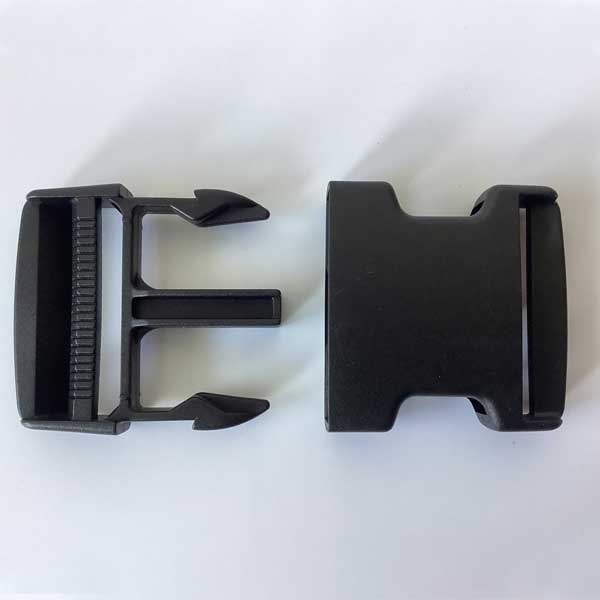 50mm Black Plastic Side Release Buckles RX