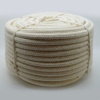 6mm Thick Natural Cotton Untreated Braided Rope for Bag Handles & Washing Clothes