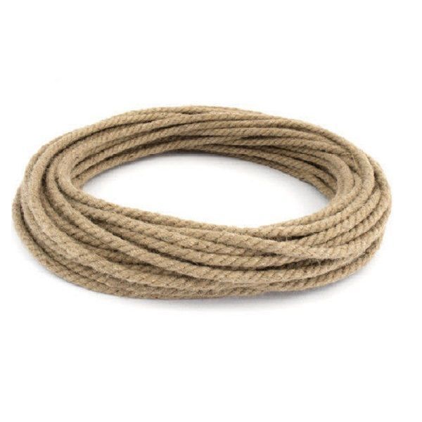 6mm Thick 3 Strand Braided Pure Natural Jute Rope Twisted Cord Twine Sash