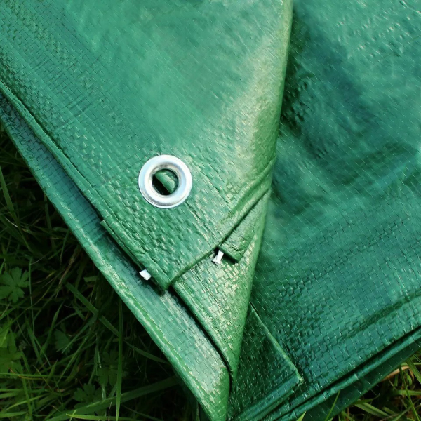 80 GSM Soft Strong Waterproof Tarp Green Strengthened Ground Sheet 