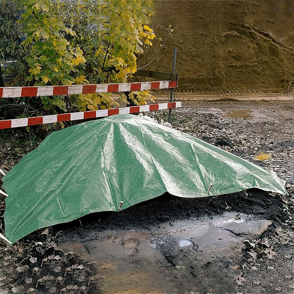 80 GSM Soft Strong Waterproof Tarp Green Strengthened Ground Sheet 