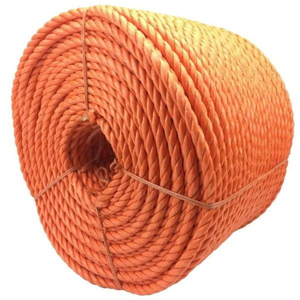 8mm Orange Polypropylene 3 Strand Nylon Rope For Marine & Domestic Uses