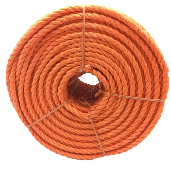 8mm Orange Polypropylene 3 Strand Nylon Rope For Marine & Domestic Uses