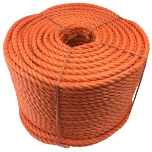 8mm Orange Polypropylene 3 Strand Nylon Rope For Marine & Domestic Uses