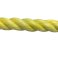 8mm Polypropylene Shrink Proof Coil 3 Strand Nylon Yellow Rope