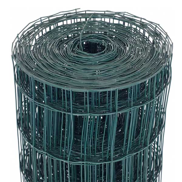 Durable Green PVC Coated Wire Mesh Garden Fence Roll