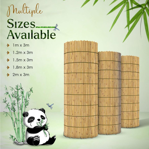  Bamboo Privacy Fencing Split Natural Garden Screening Roll For Multiple Use 