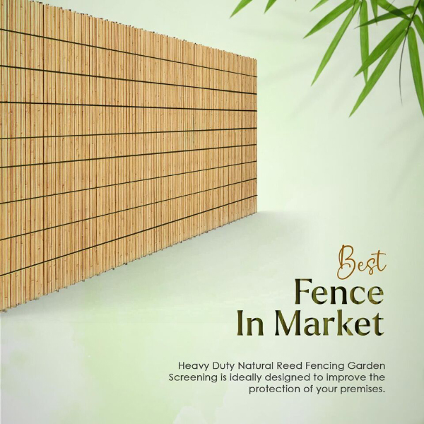  Bamboo Privacy Fencing Split Natural Garden Screening Roll For Multiple Use 