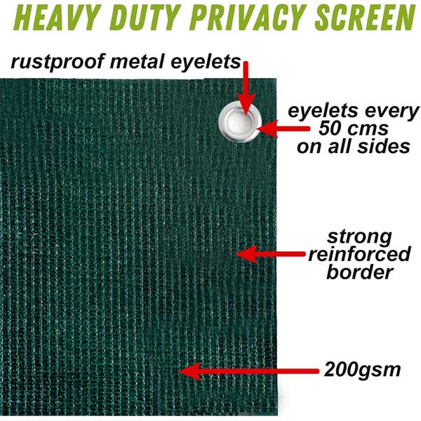 Garden Privacy Screens Tear-Resistant Windbreak Fencing Net - 220gsm 