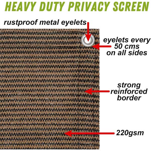 Garden Privacy Screens Tear-Resistant Windbreak Fencing Net - 220gsm 