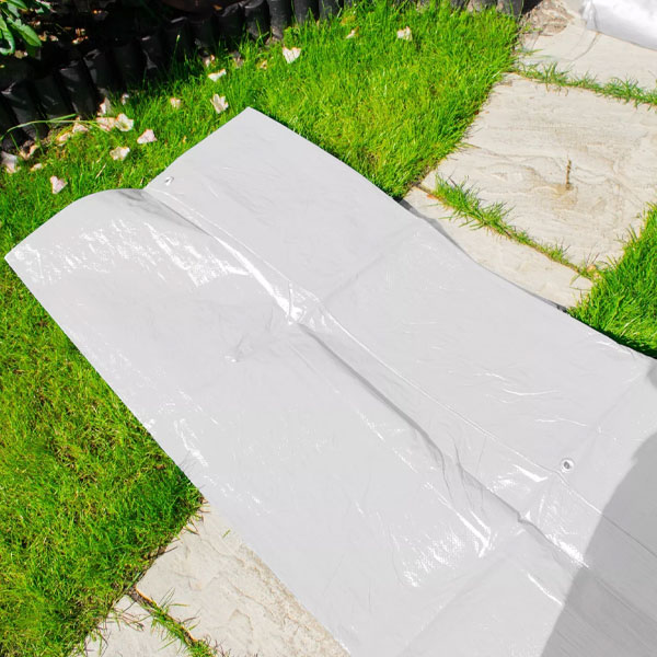 Heavy Duty 100 GSM White Tarpaulin Cover Waterproof Builders Tarp Sheet