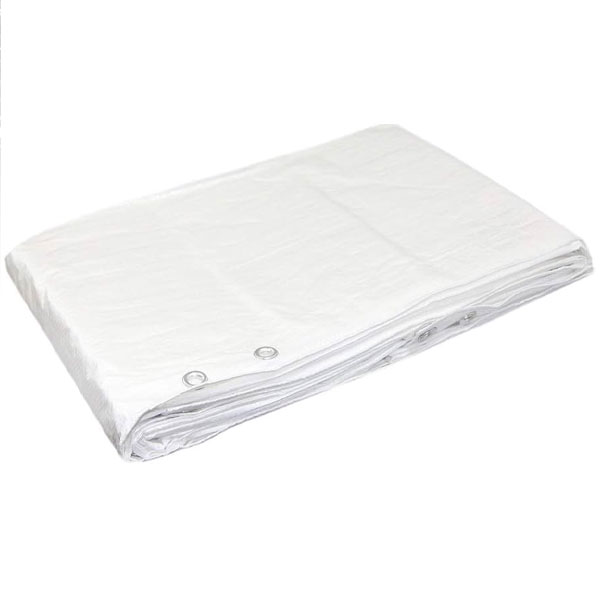 Heavy Duty 100 GSM White Tarpaulin Cover Waterproof Builders Tarp Sheet